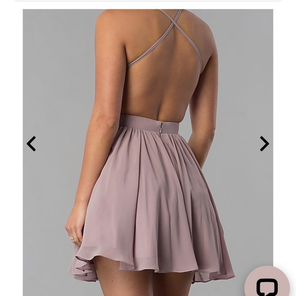 Women's PROMGIRL dance party flirty dress Small Mocha - Picture 9 of 10